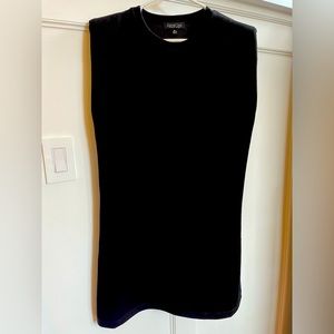 Rachel Zoe Black Shoulder Pad Mini Dress, M